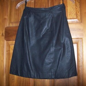 Berman's Black leather skirt. size 6